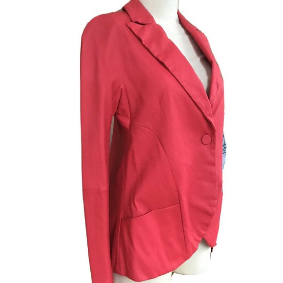 Giorgio Armani Red Leather Jacket New Size 46 - Picture 5 of 10